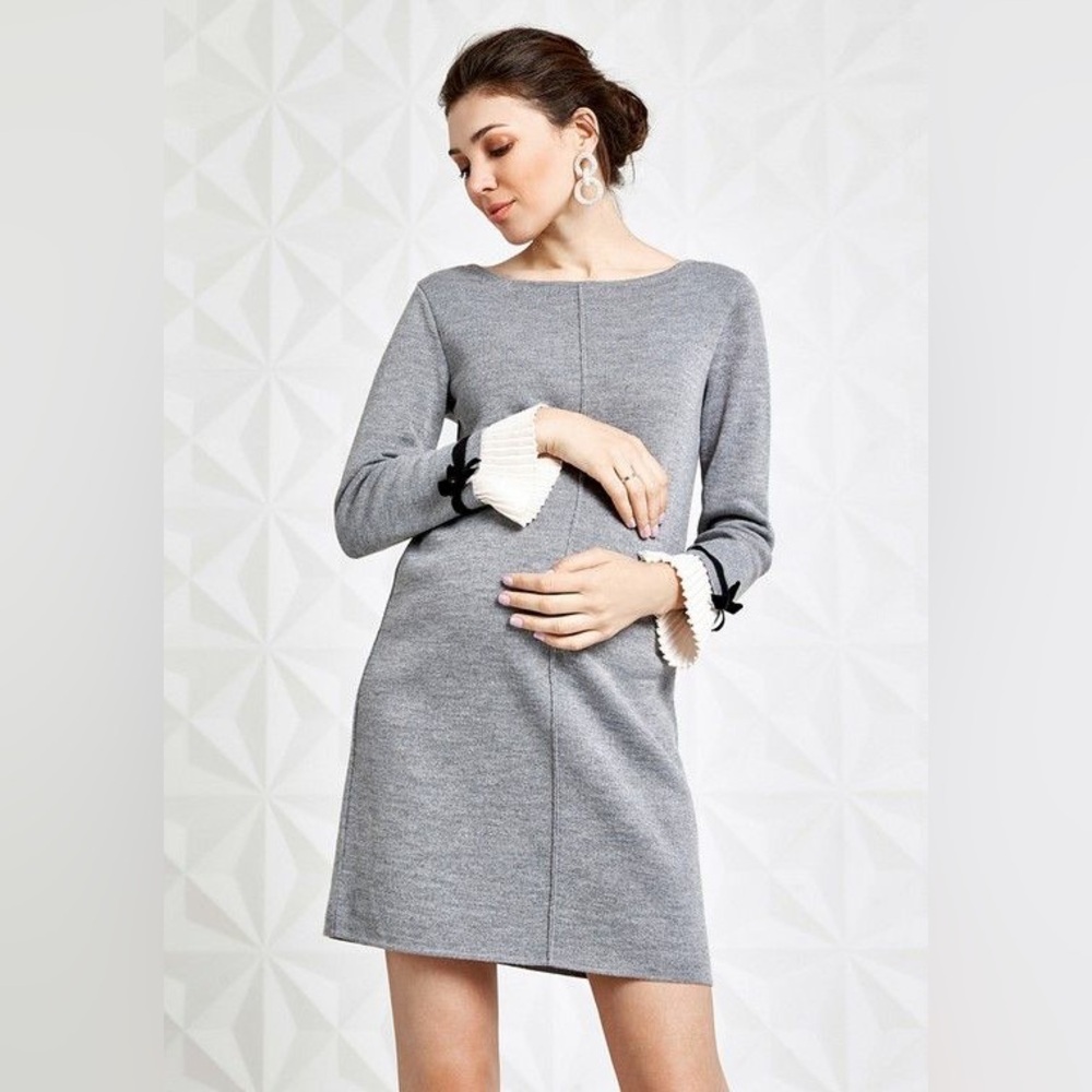 Pietro Brunelli Milano long-sleeved Gray Size Small Women’s Maternity Dress